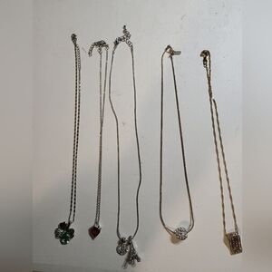 Gold and Silver Toned Necklace Collection with Elegant Pendants